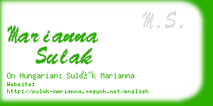 marianna sulak business card